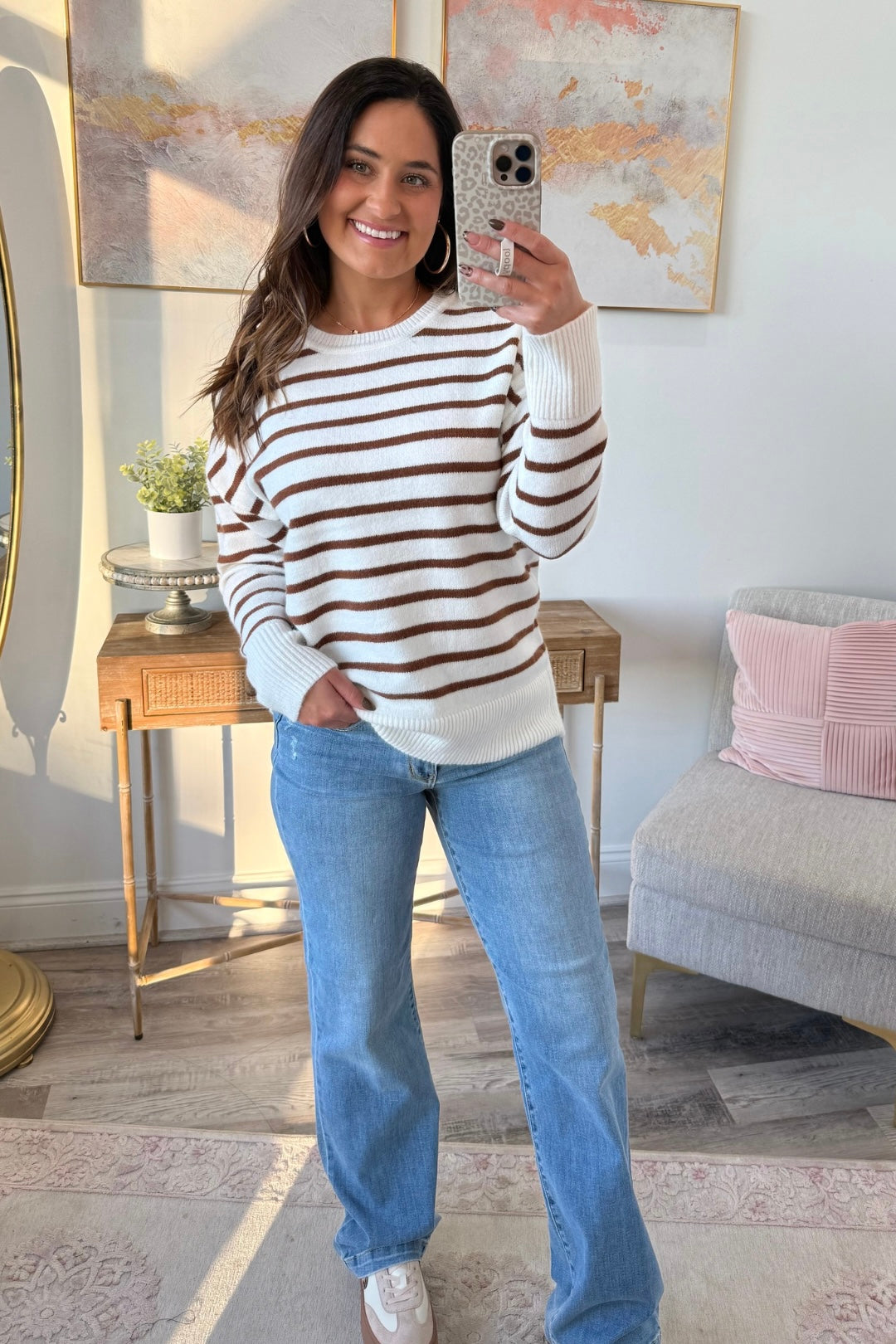 Cocoa & Cream Striped Sweater