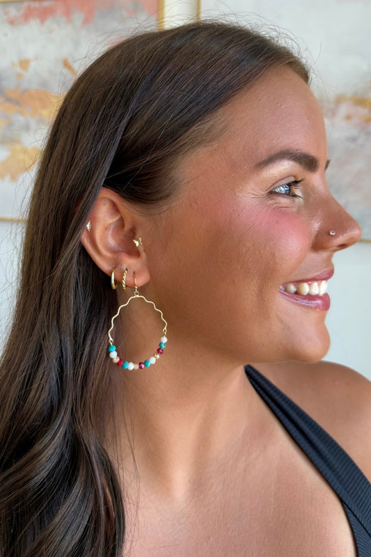 Wavedrop Beaded Earrings