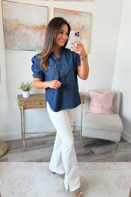 Stitchline Denim Top
