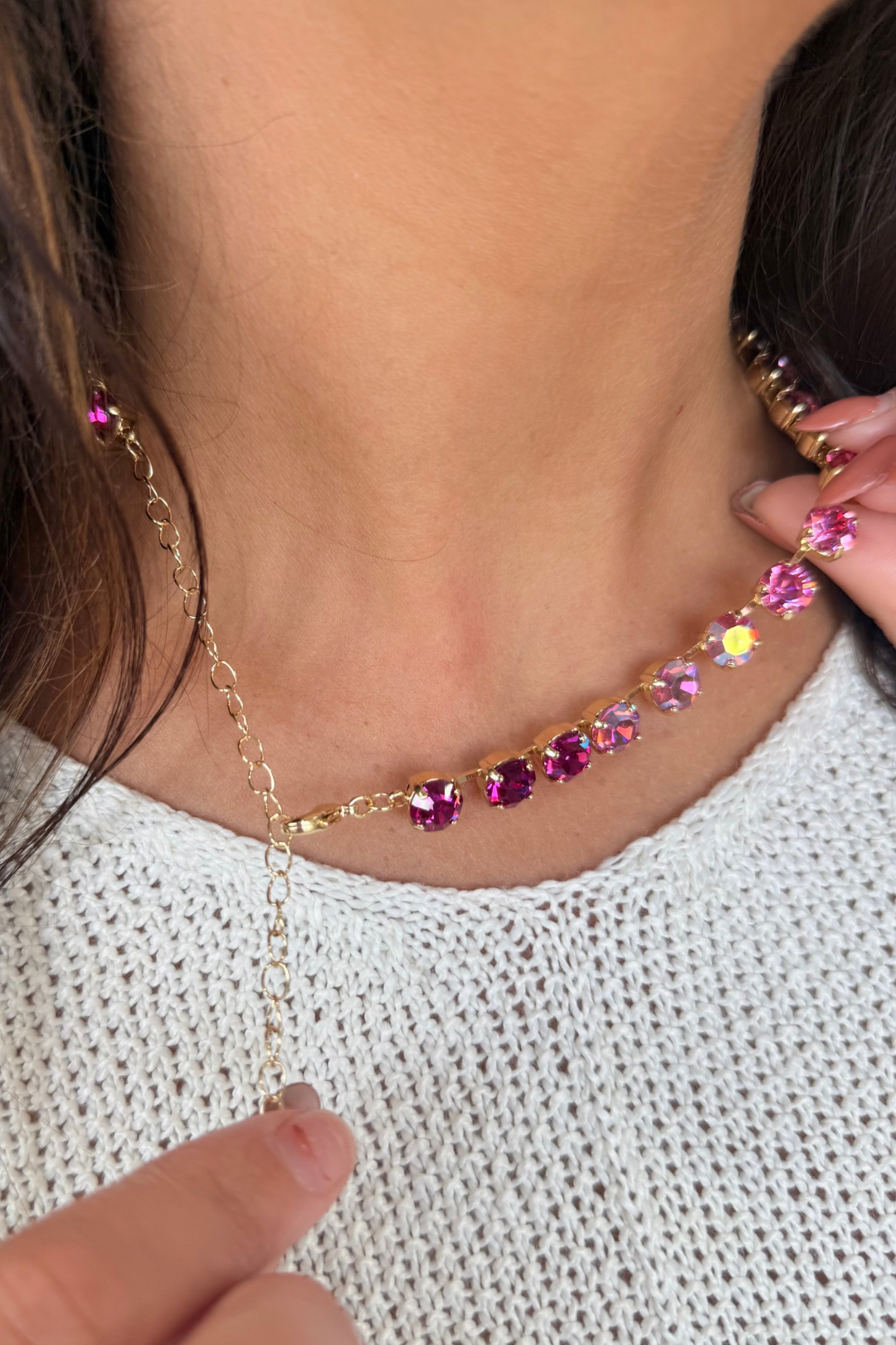 Pretty In Pink Swarovski Necklace
