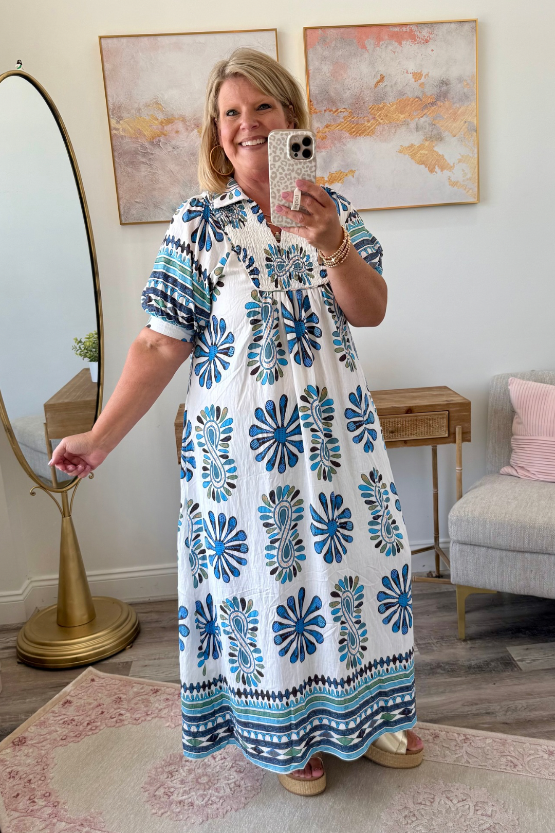 Petals & Paisley Mirage Midi Dress