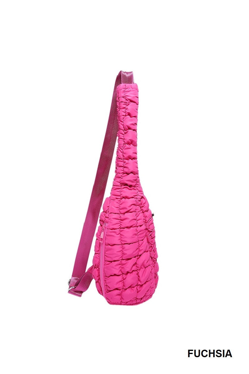 Quilted Puffy Crossbody Sling Bag