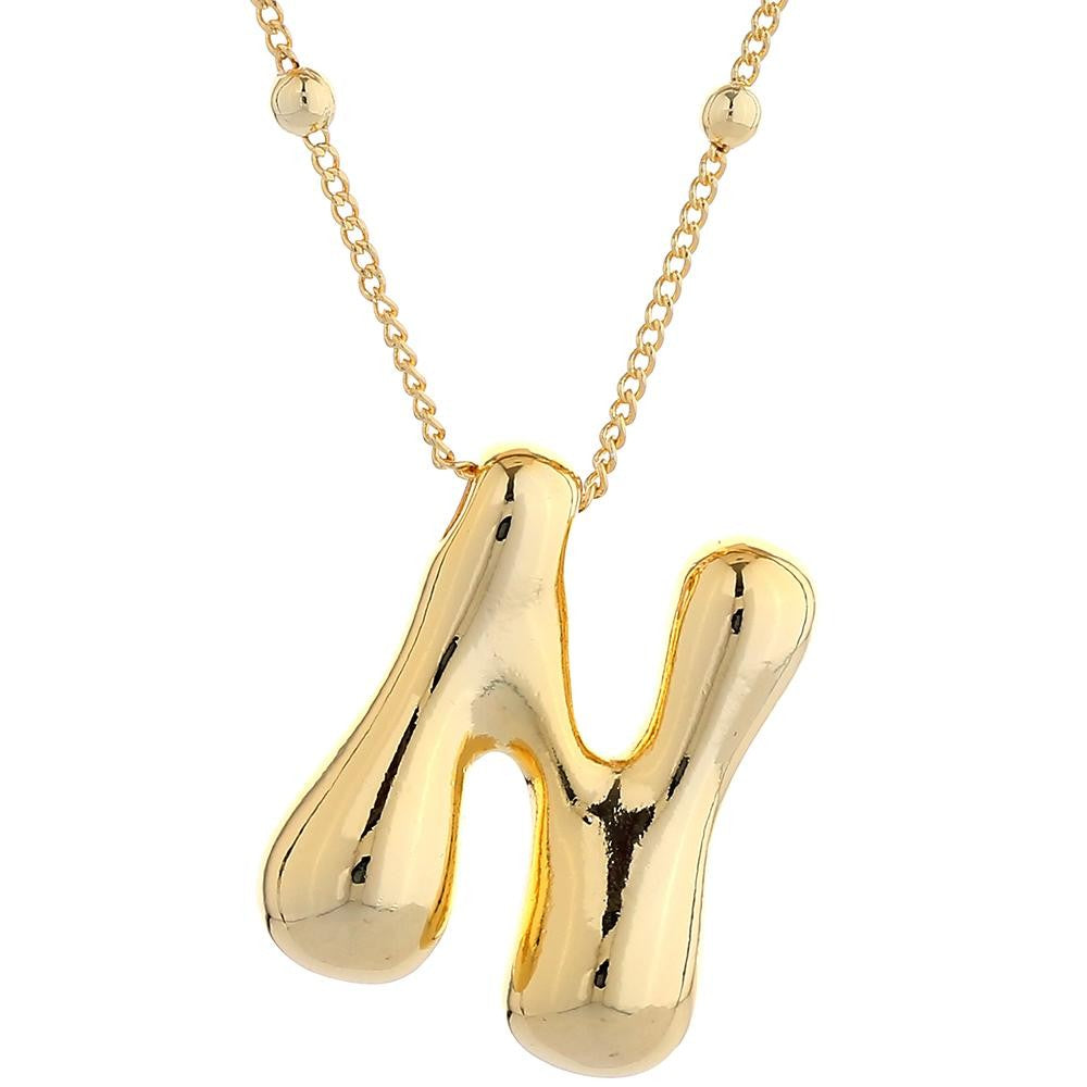 Bubble Initial Pendant Necklace **Final Sale**