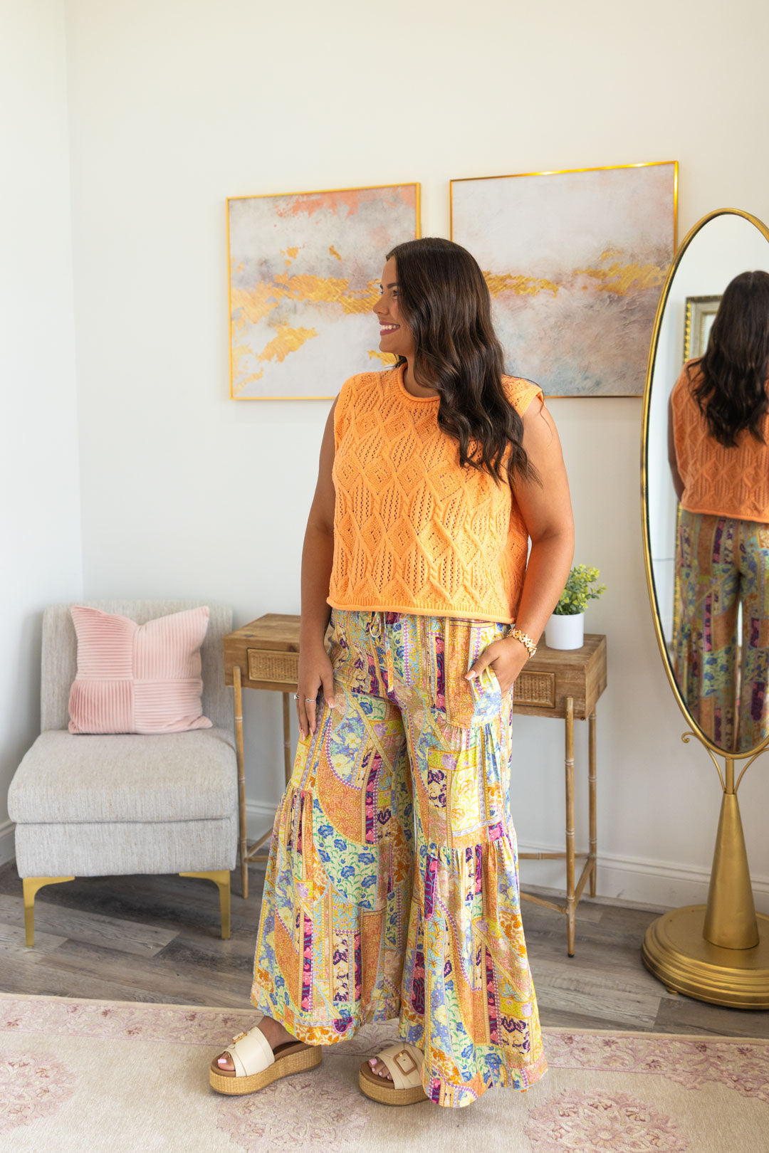 Orange Crush Sweater Top  **Final Sale**