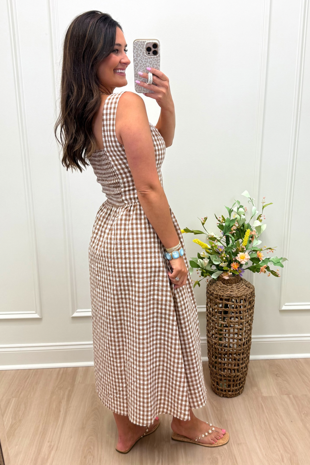 Sutton Check Midi Dress