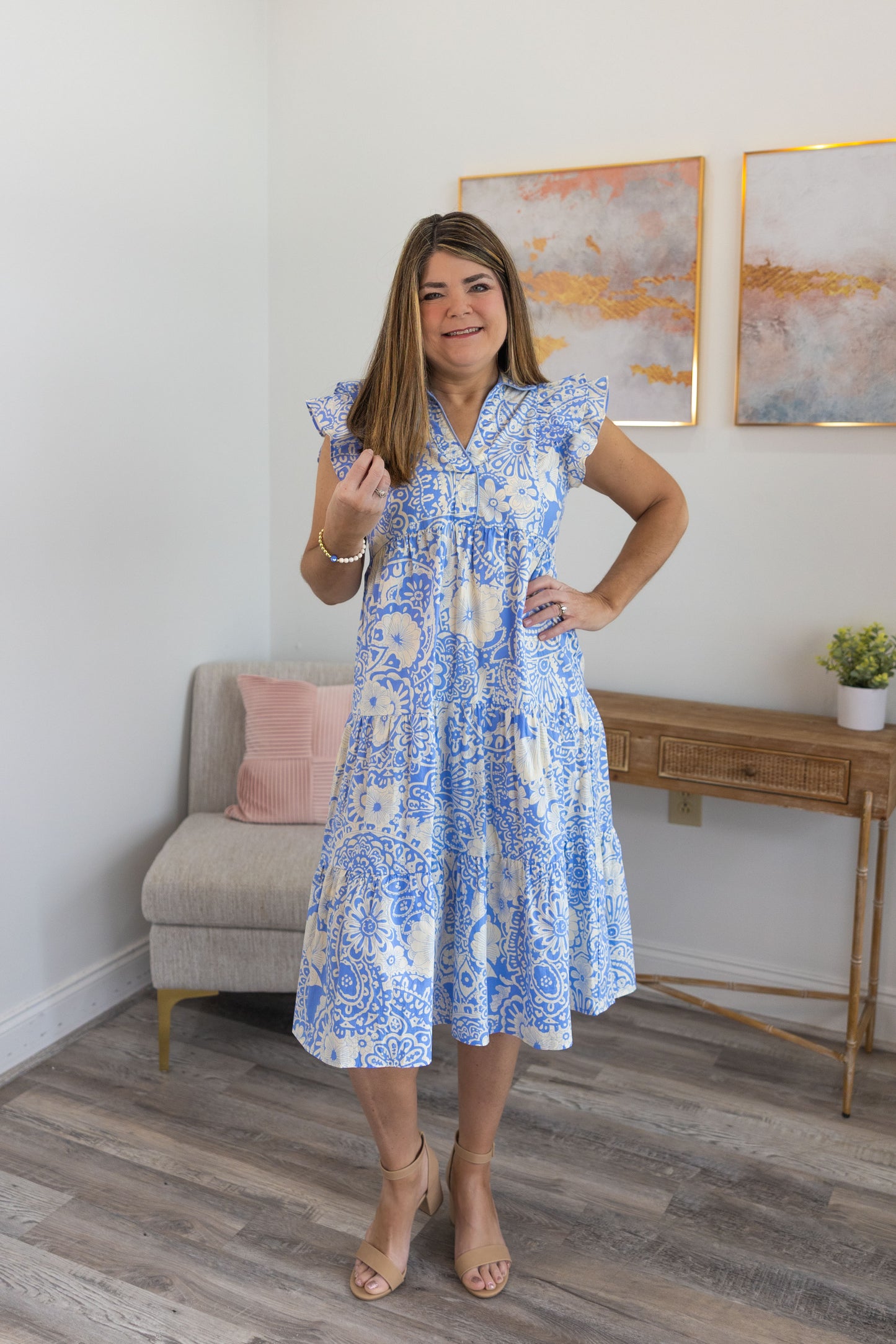 Spring Forward Floral Midi Dress