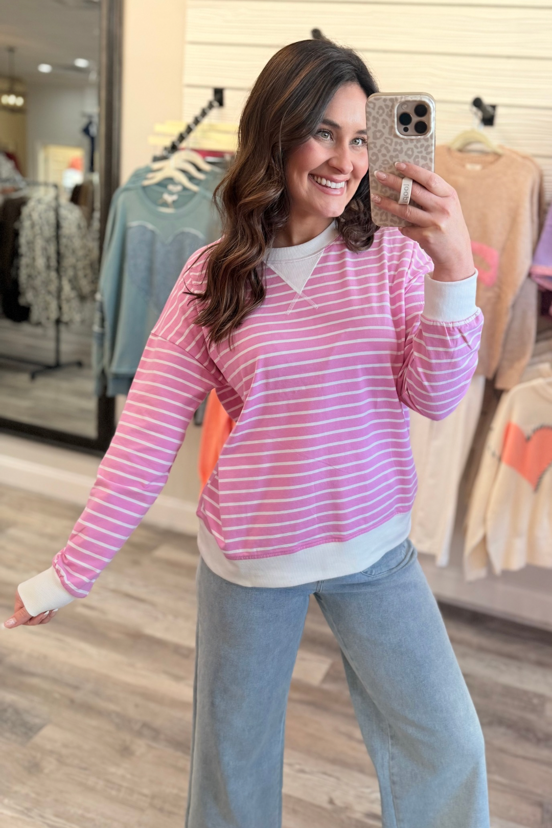 Cotton Candy Striped Pullover **Final Sale**