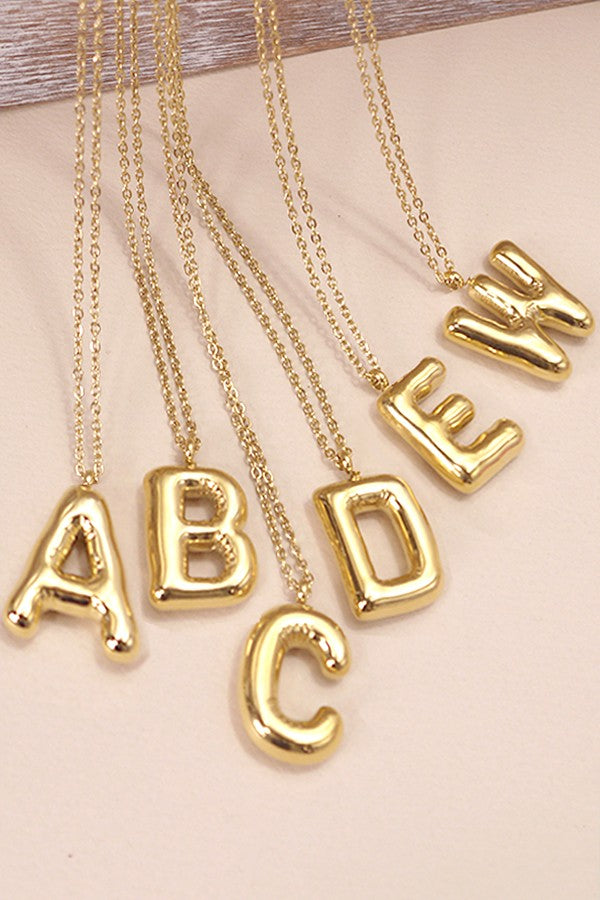 18K Stainless Steel Initial Necklace  **Final Sale**
