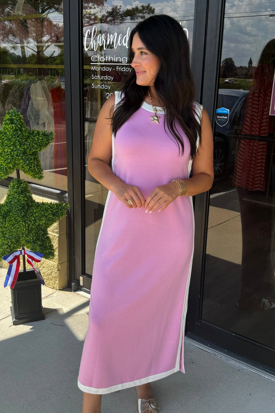 pink casual dress for sale Sugar **Final Sale** Large 7 Elite Ways To 5’10 tall Model is size:4XL LowStock:43373936312371