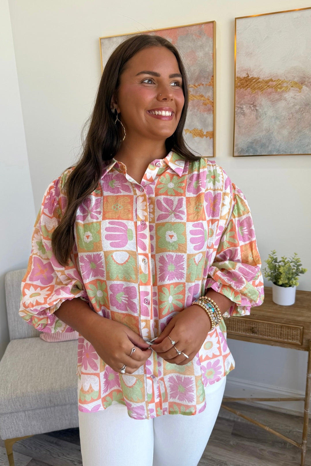 Sweet Blossom Squares Top