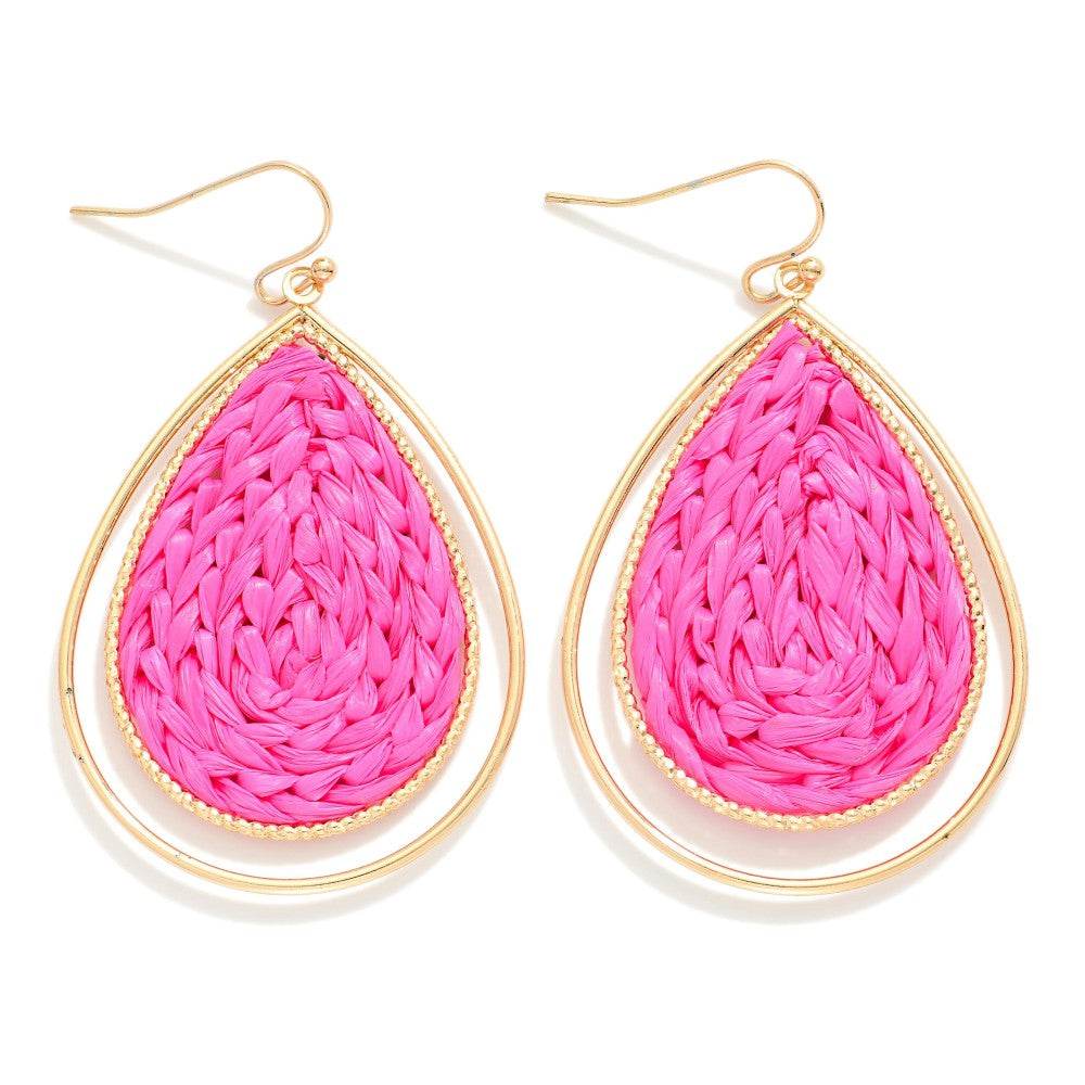 Raffia Color Pop Earrings  **Final Sale**