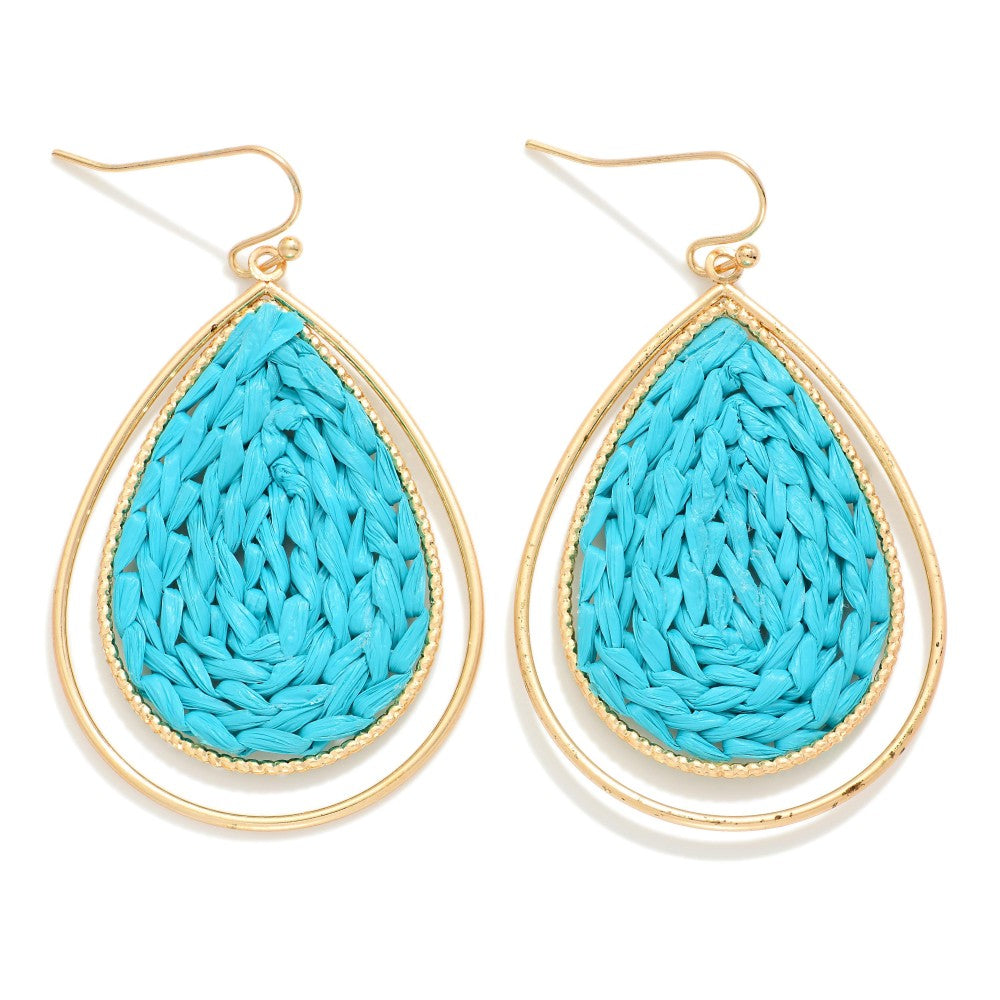 Raffia Color Pop Earrings  **Final Sale**