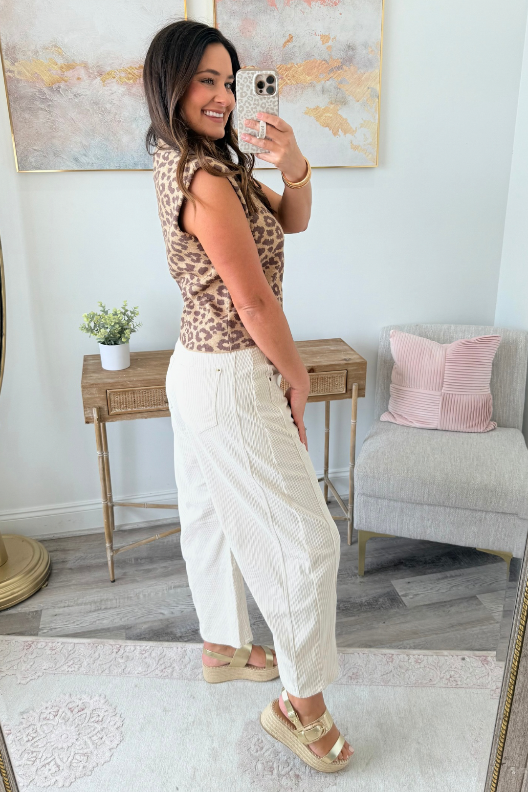 Cord Crush Barrel Pants