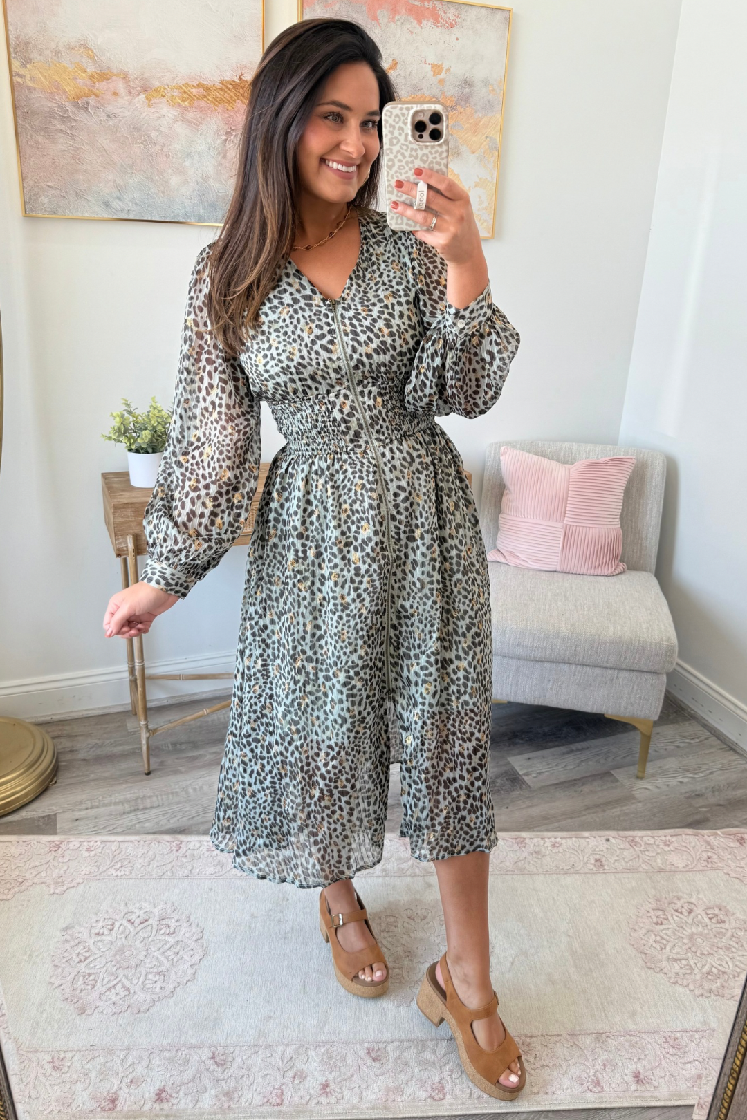 Metallic Untamed Midi Dress