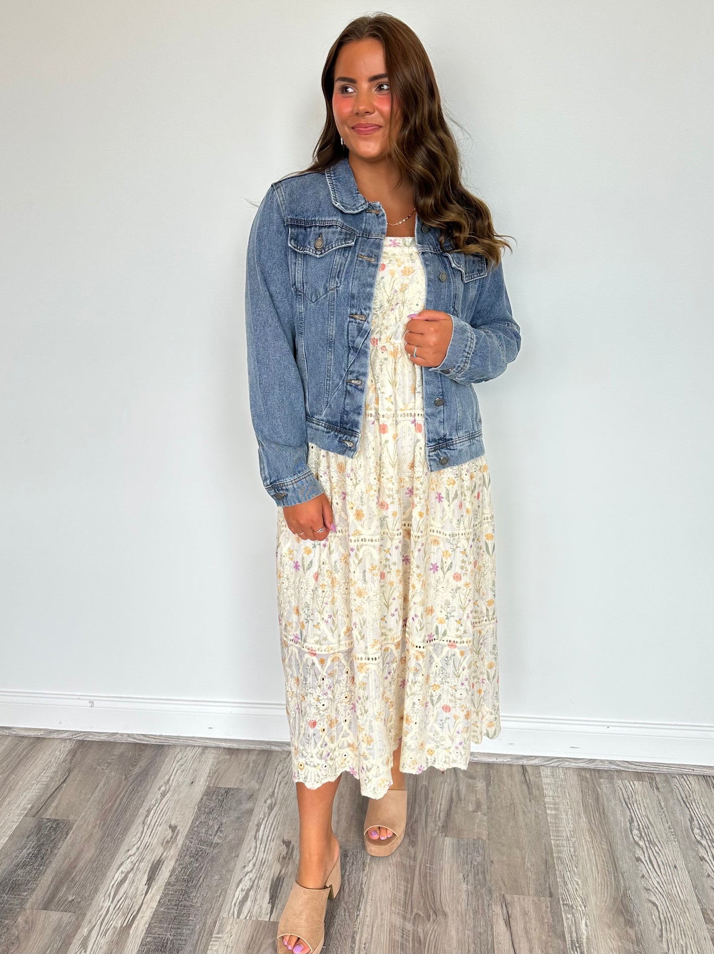 Sweet Floral Embroidered Dress** FINAL SALE**