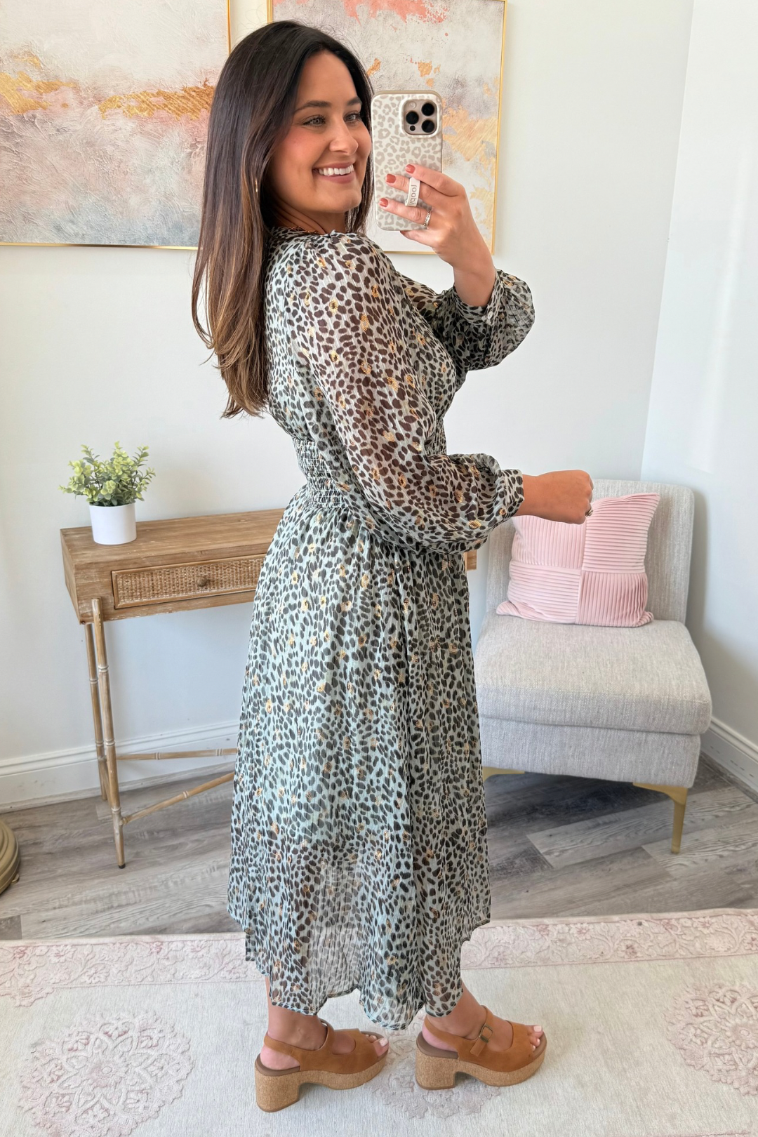 Metallic Untamed Midi Dress
