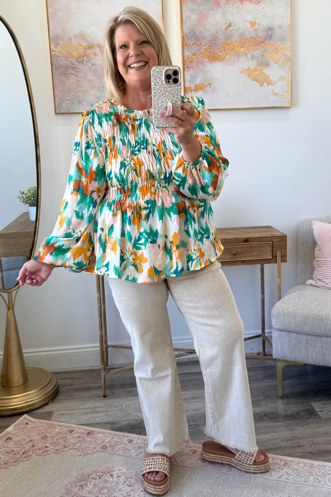 Pattern Play Smocked Top