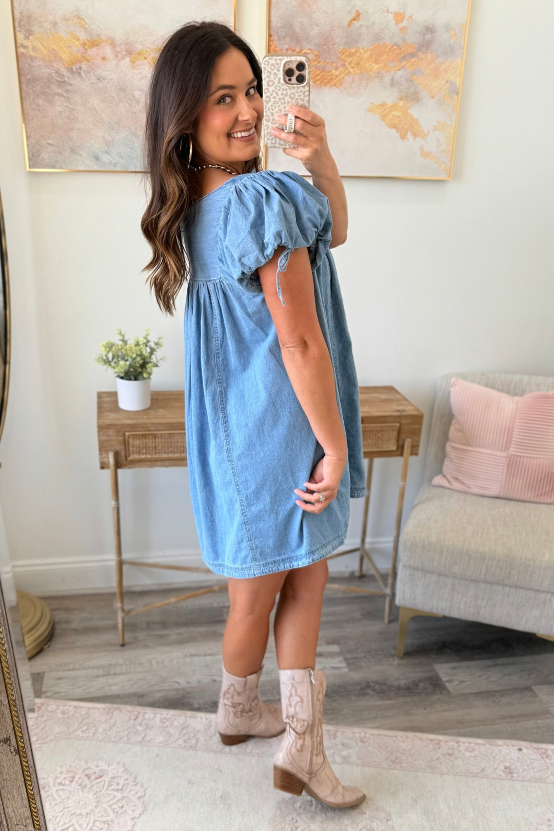 Frills & Flounce Denim Dress