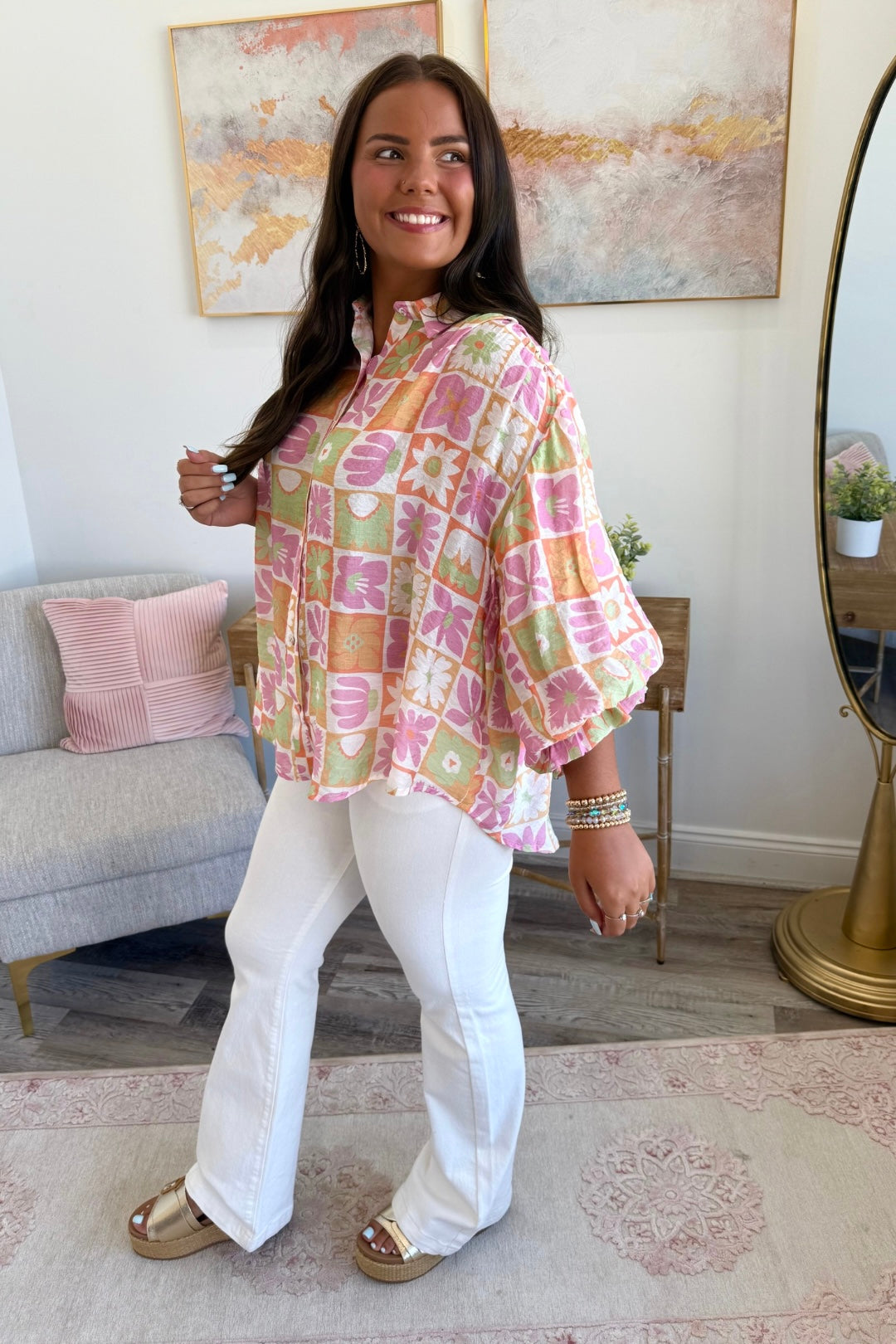 Sweet Blossom Squares Top