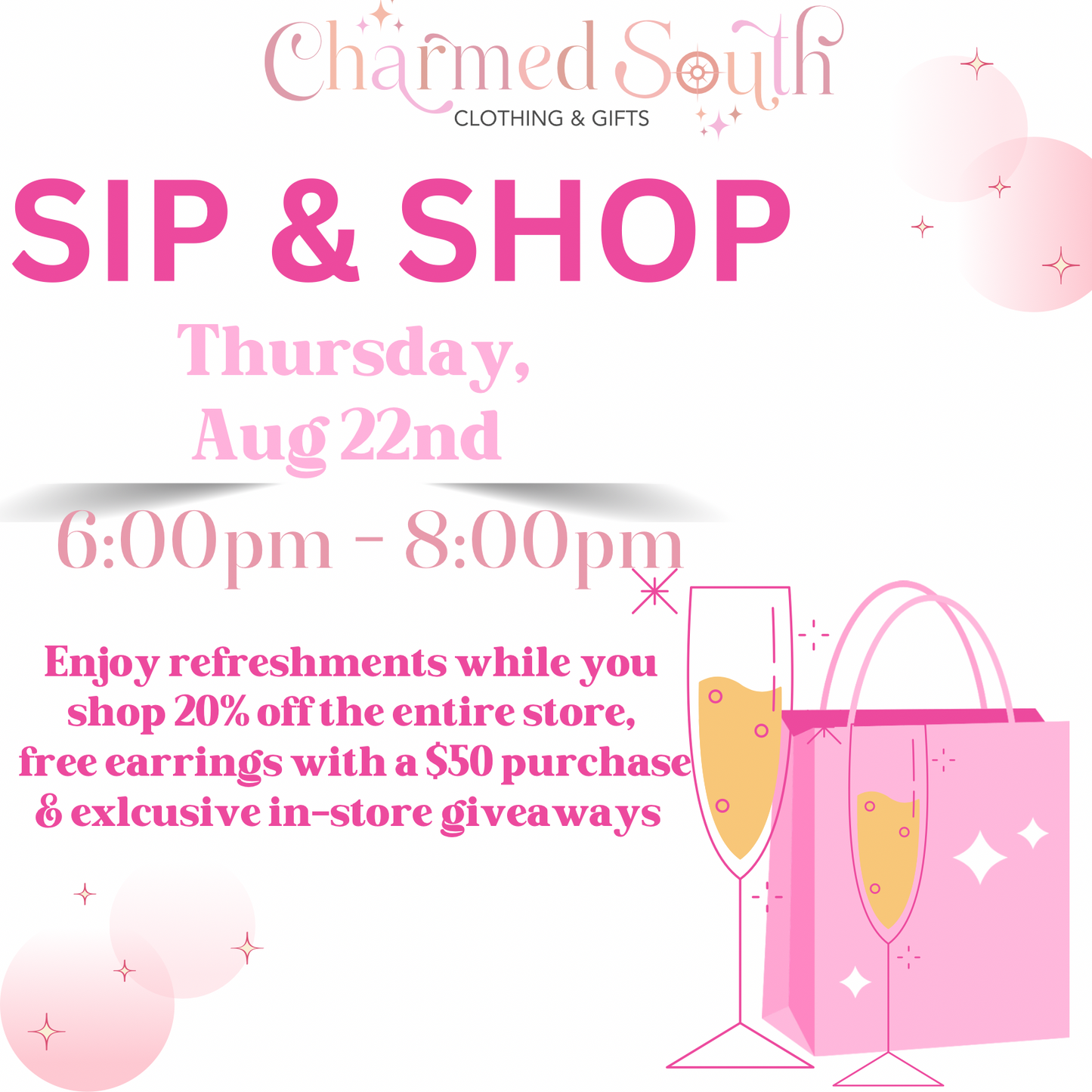 Sip, Shop & Save
