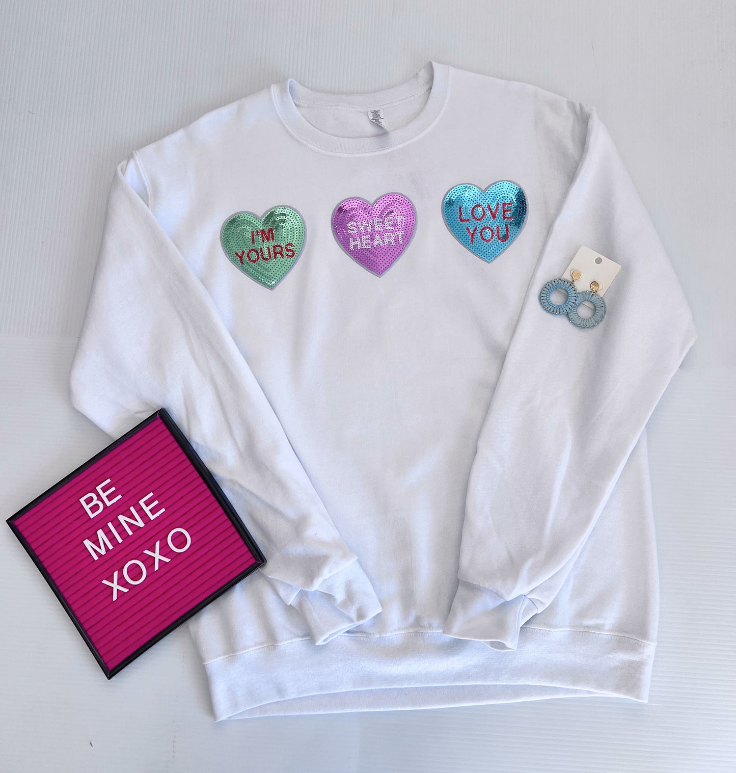 Sparkle Conversation Heart Sweatshirt