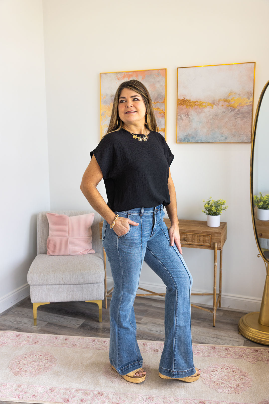 Judy Blue Trouser Flare Jeans