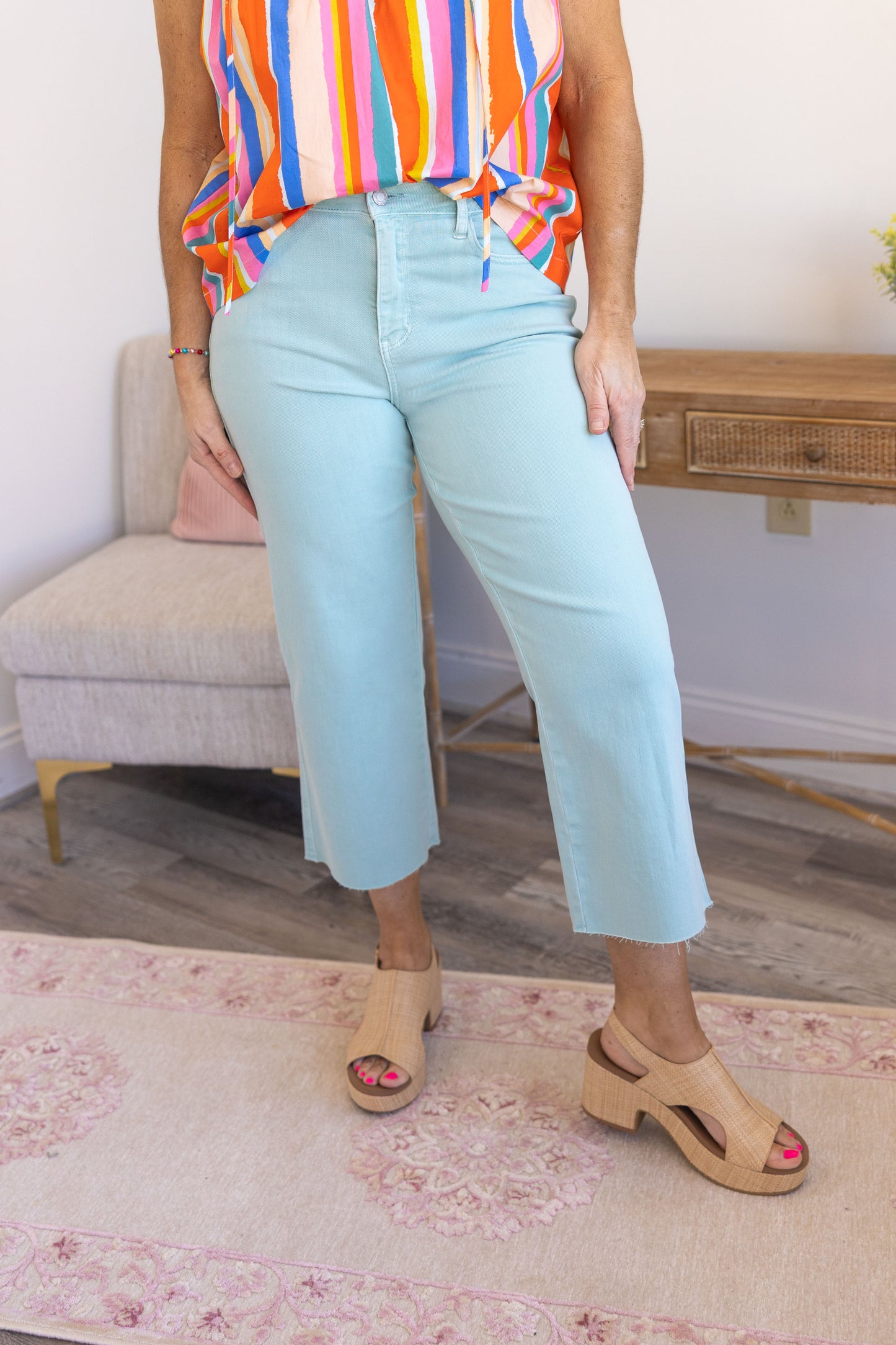 Judy Blue Dreamscape Cropped Pants  **Final Sale**