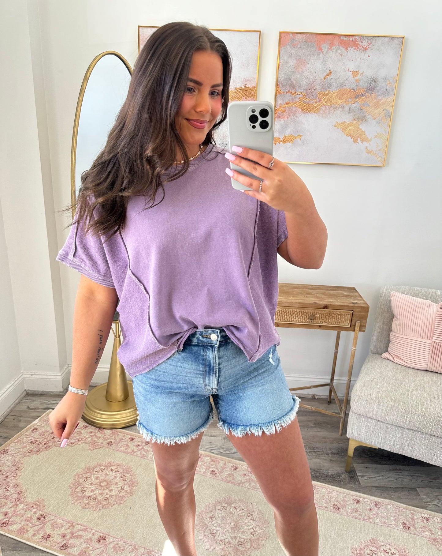 Whispy Washed Denim Shorts