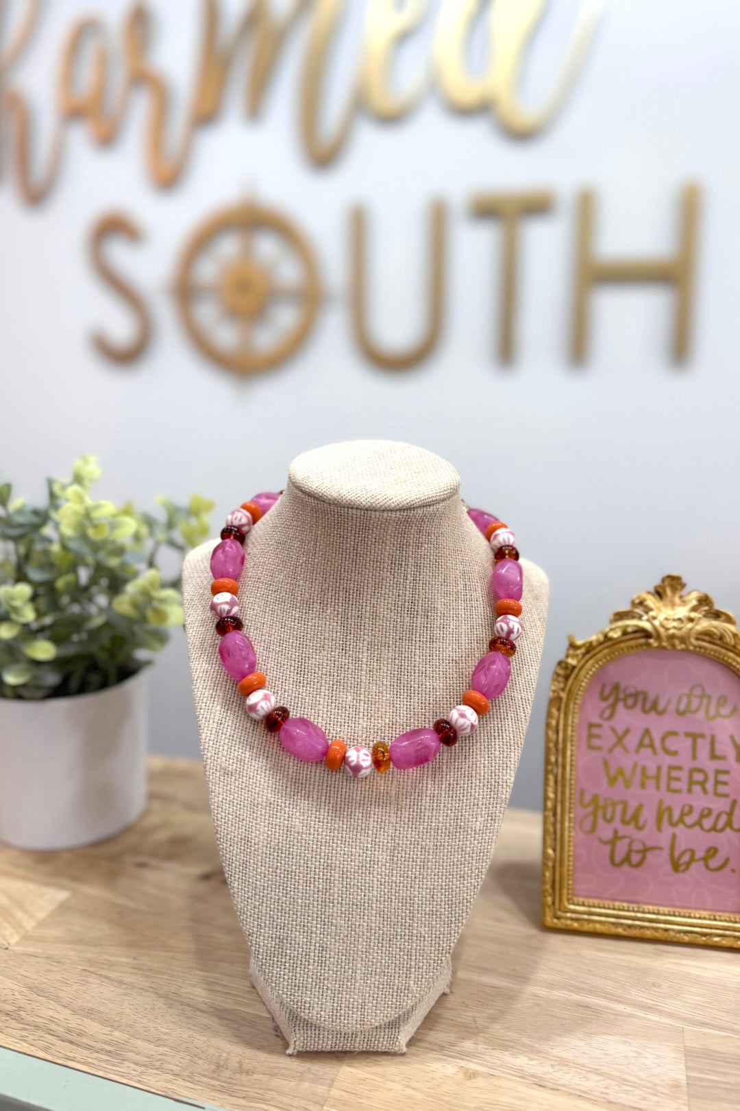 Fuchsia Fling Statement Necklace