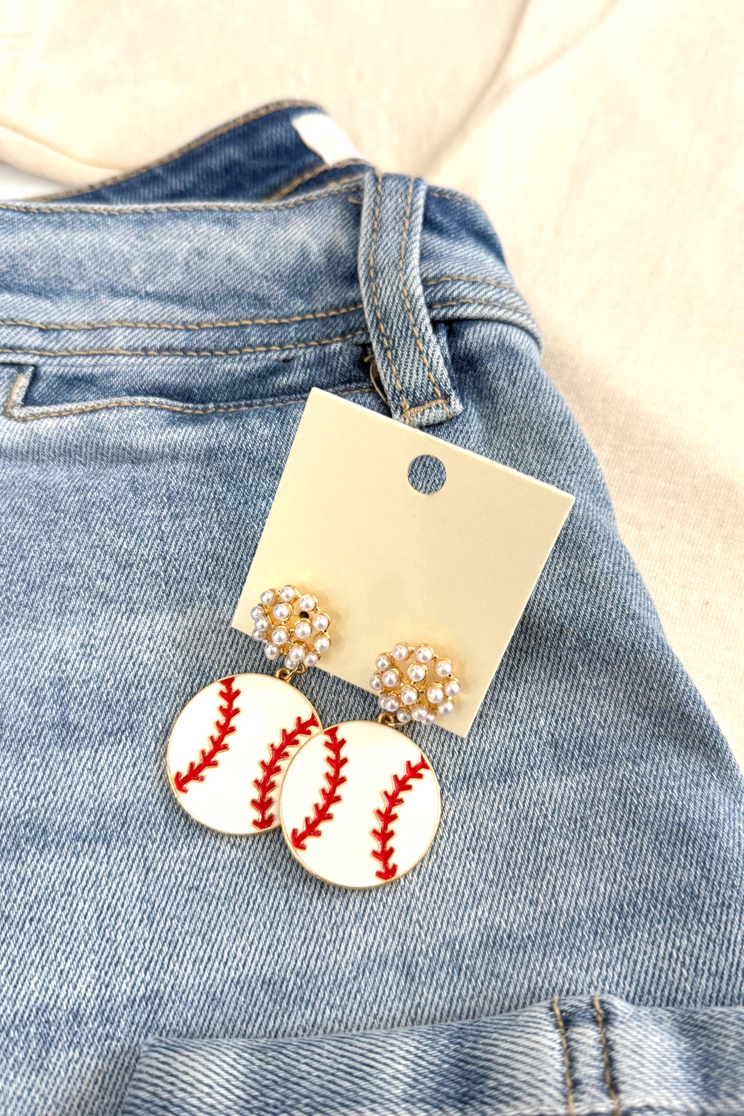 Keep It Classy Baseball Earrings