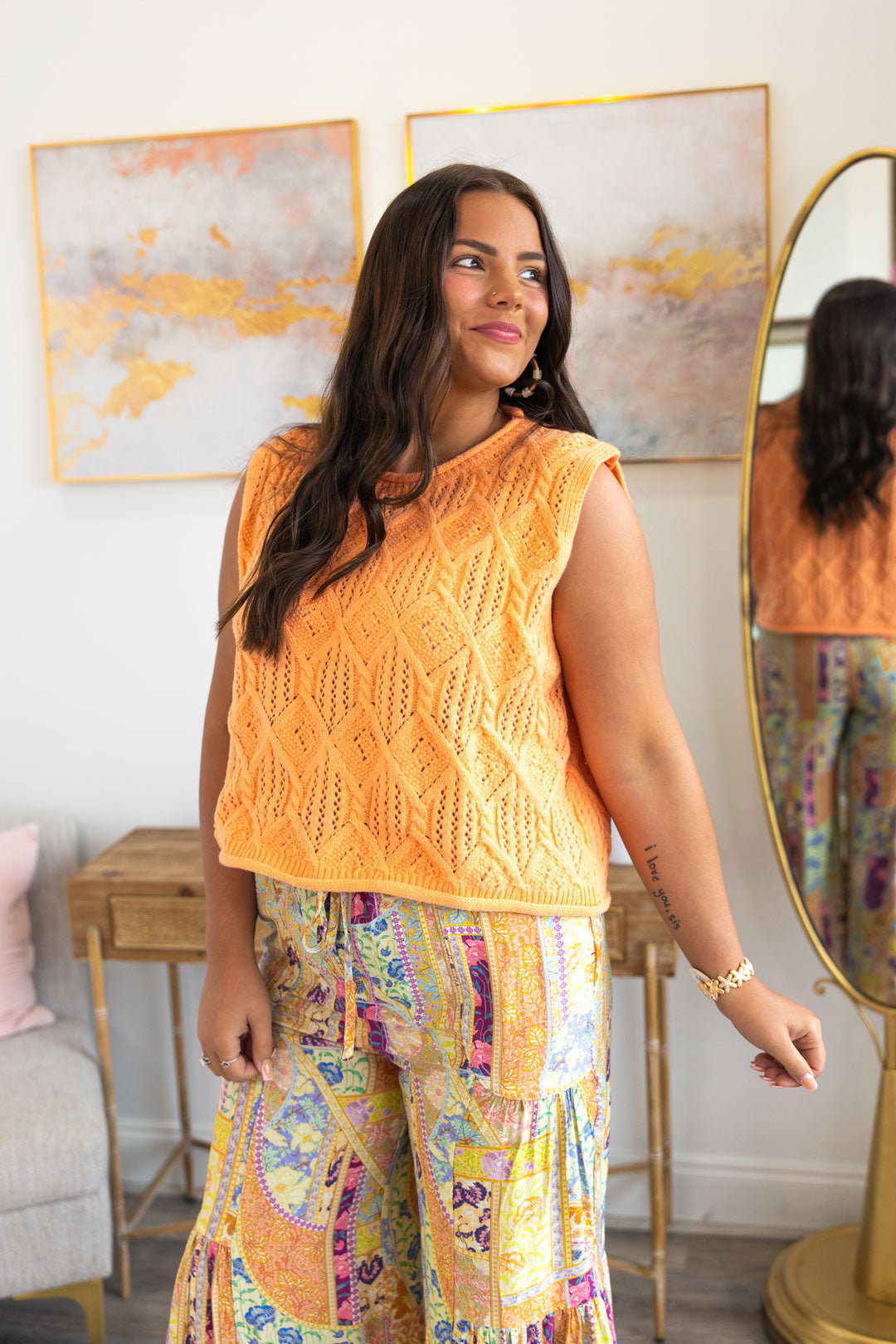 Orange Crush Sweater Top  **Final Sale**