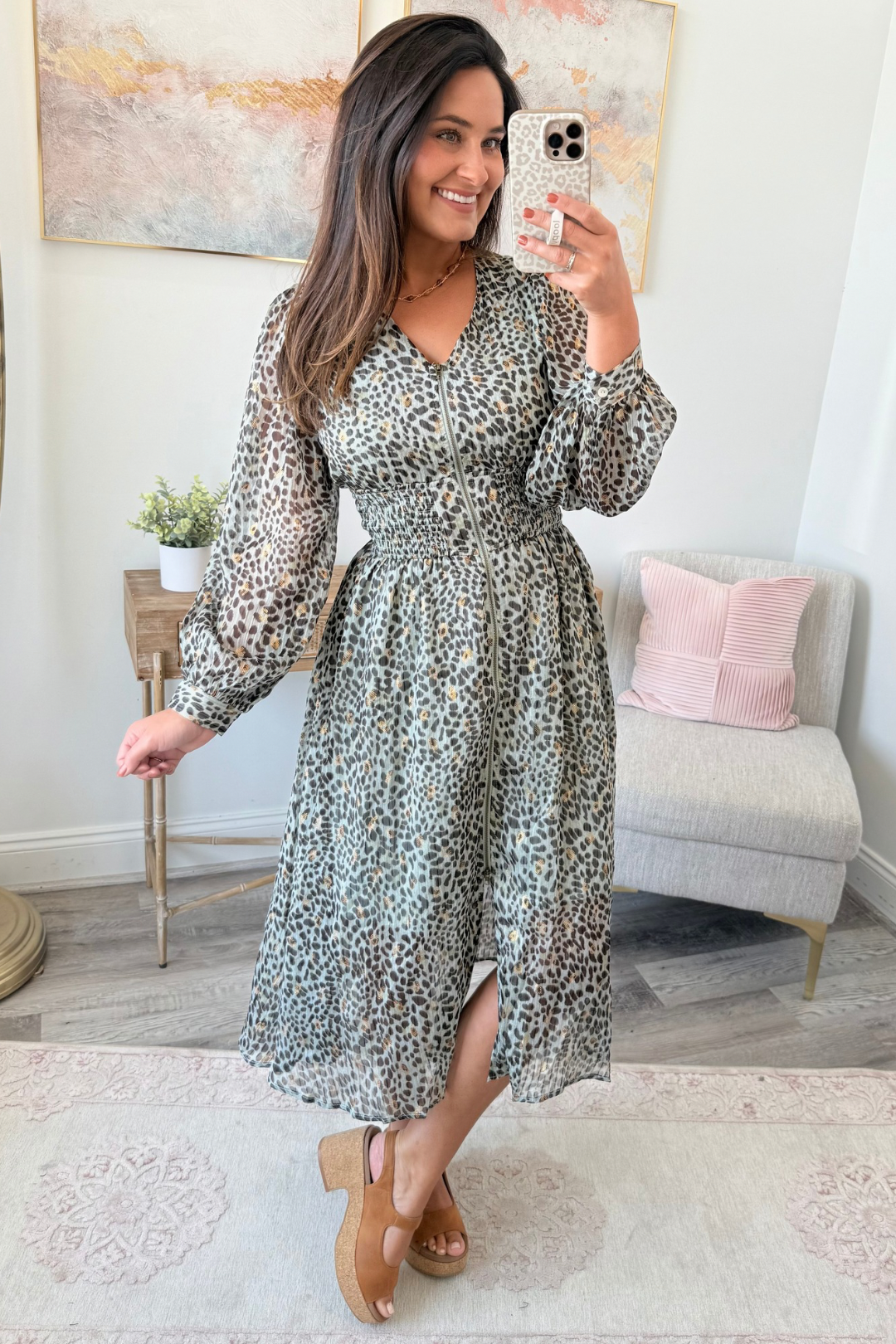 Metallic Untamed Midi Dress