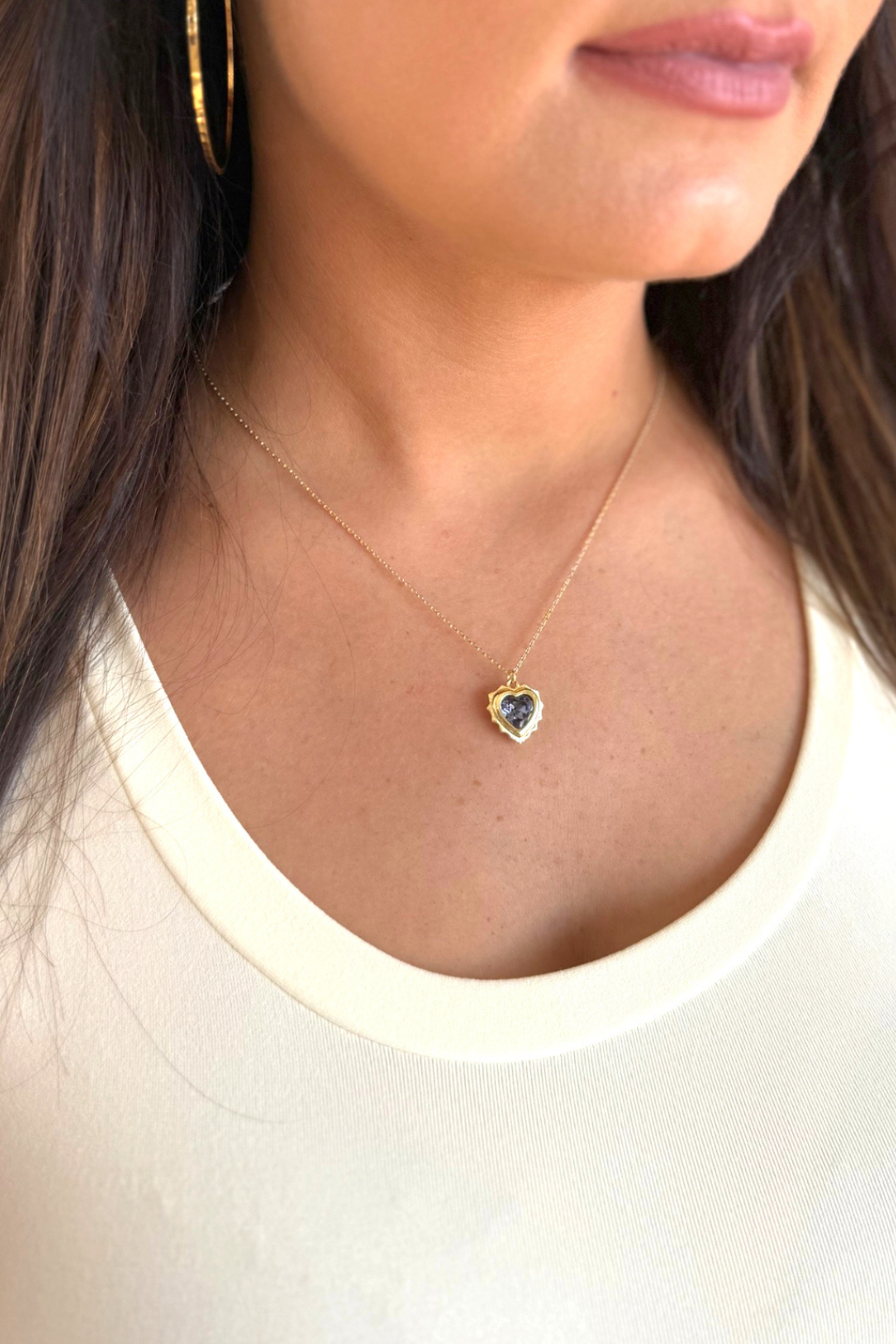 Heart Birthstone Necklace