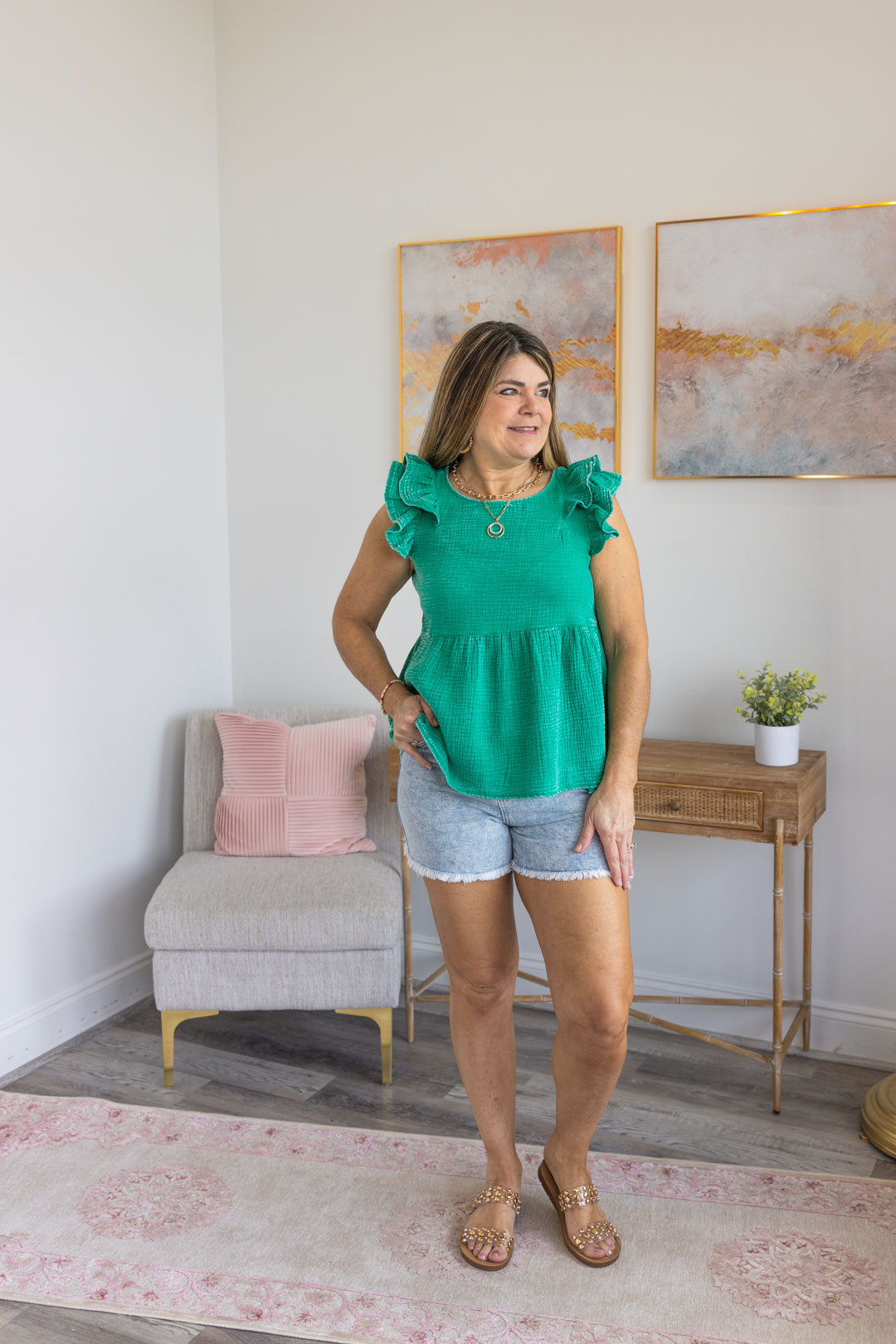 The Lizzie Gauze Top
