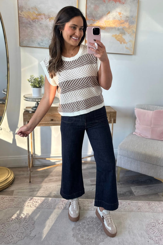 Mocha Wave Sweater Top