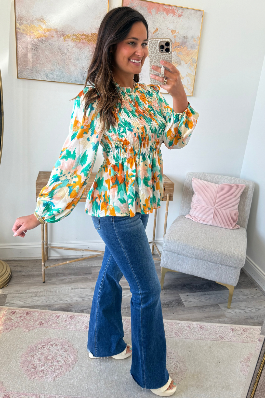 Pattern Play Smocked Top