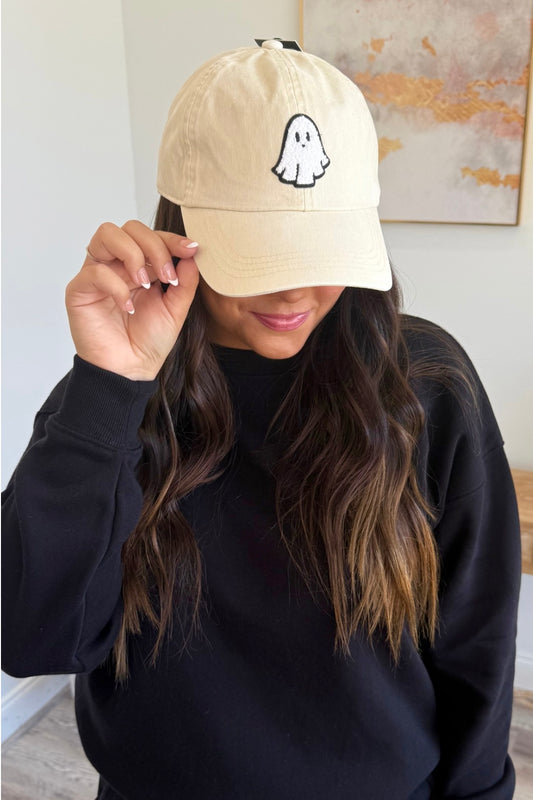 Ghost Chenille Patch Baseball Cap **Final Sale**