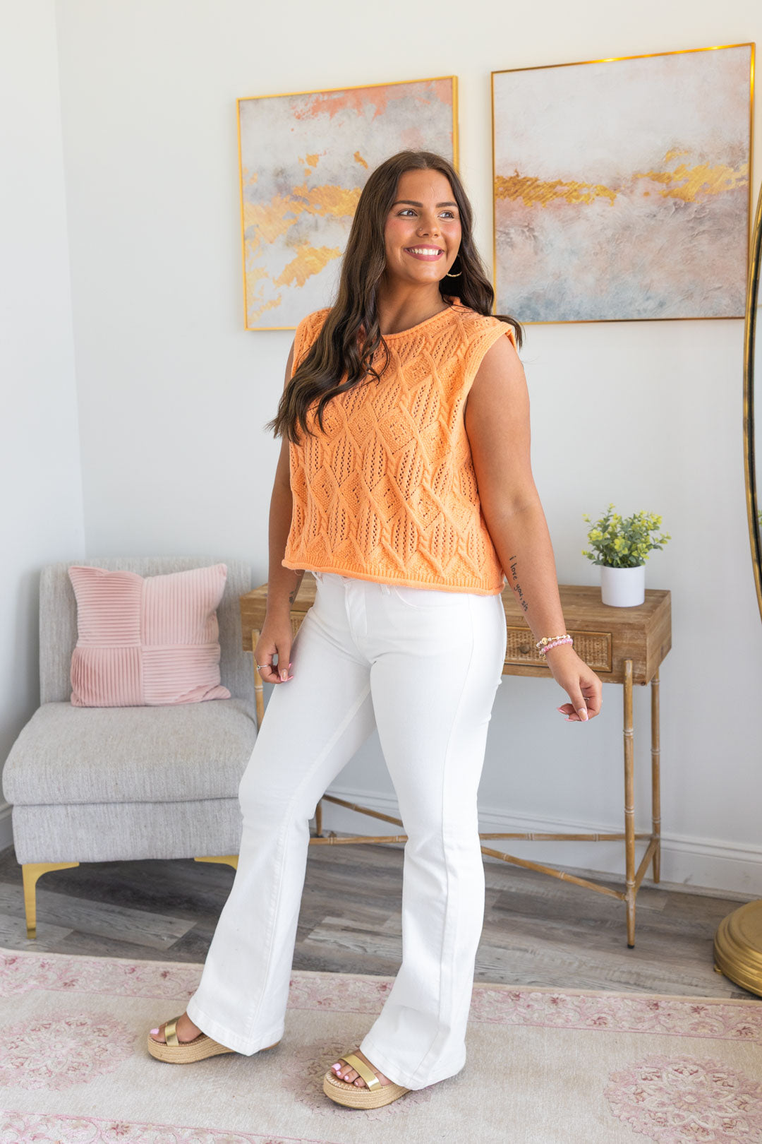 Orange Crush Sweater Top  **Final Sale**