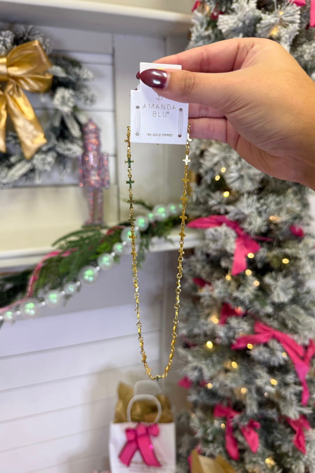 Gold Cross Chain Necklace