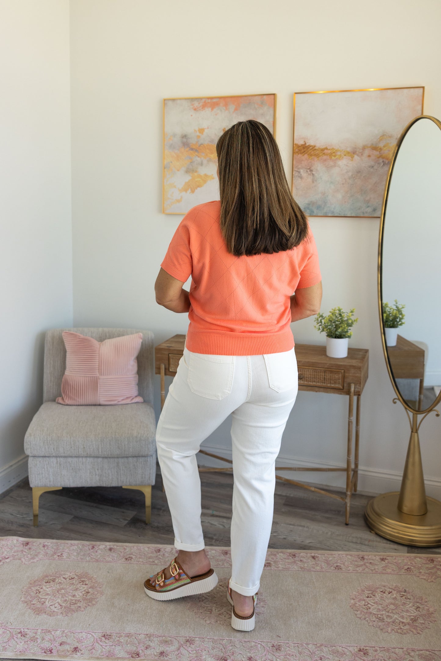 Soft Sunkissed Coral Top