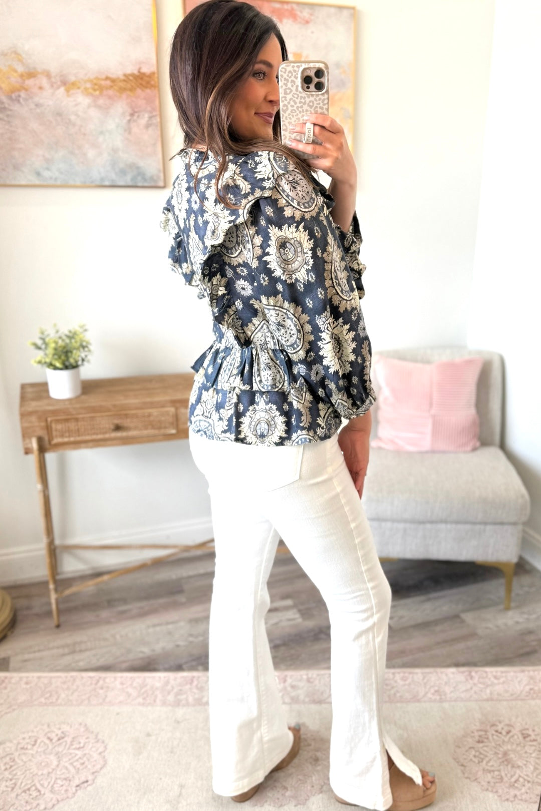 Paisley Ruffled Romance Top