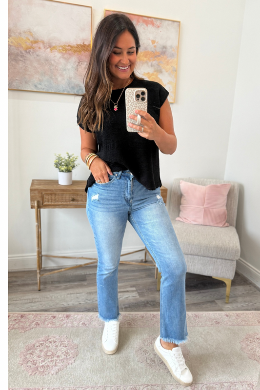 Jaden Frayed Crop Jeans