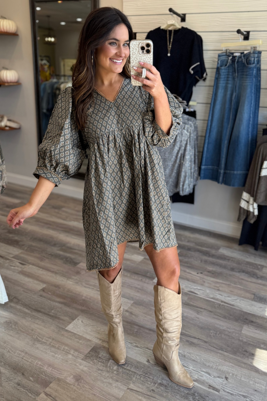 Slate Blooms Dress