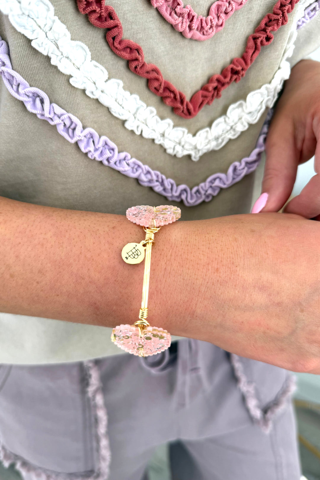 XOXO Heart Bangle Bracelet