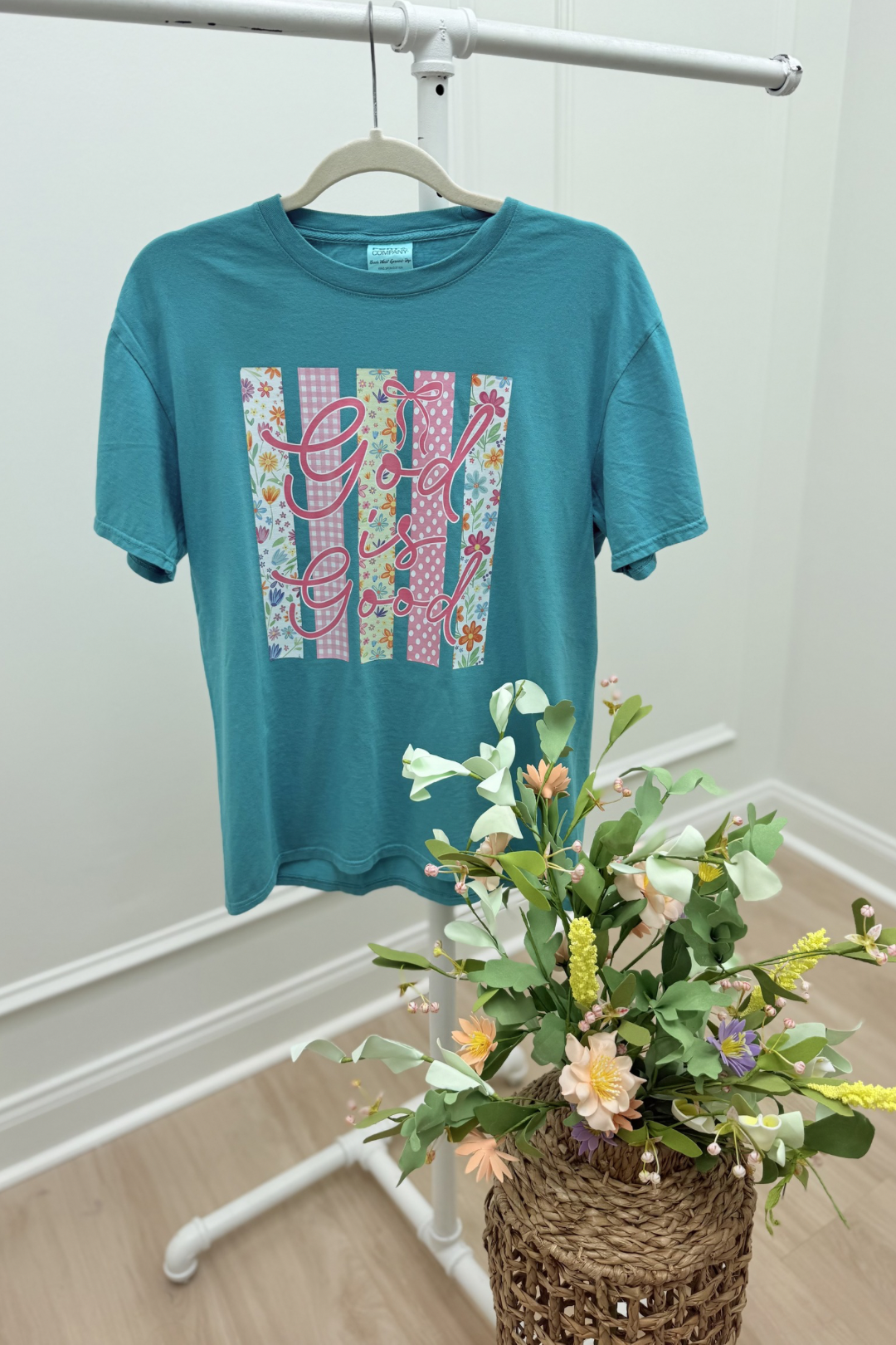 God is Good Floral & Dots Tee