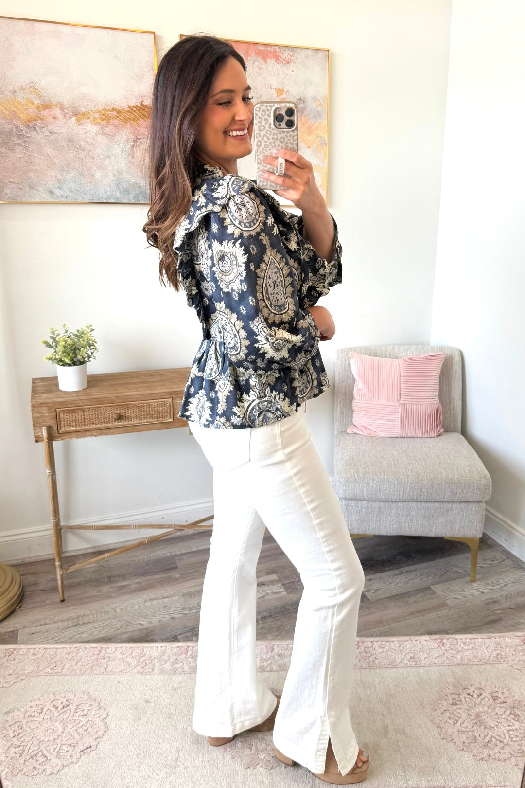 Paisley Ruffled Romance Top