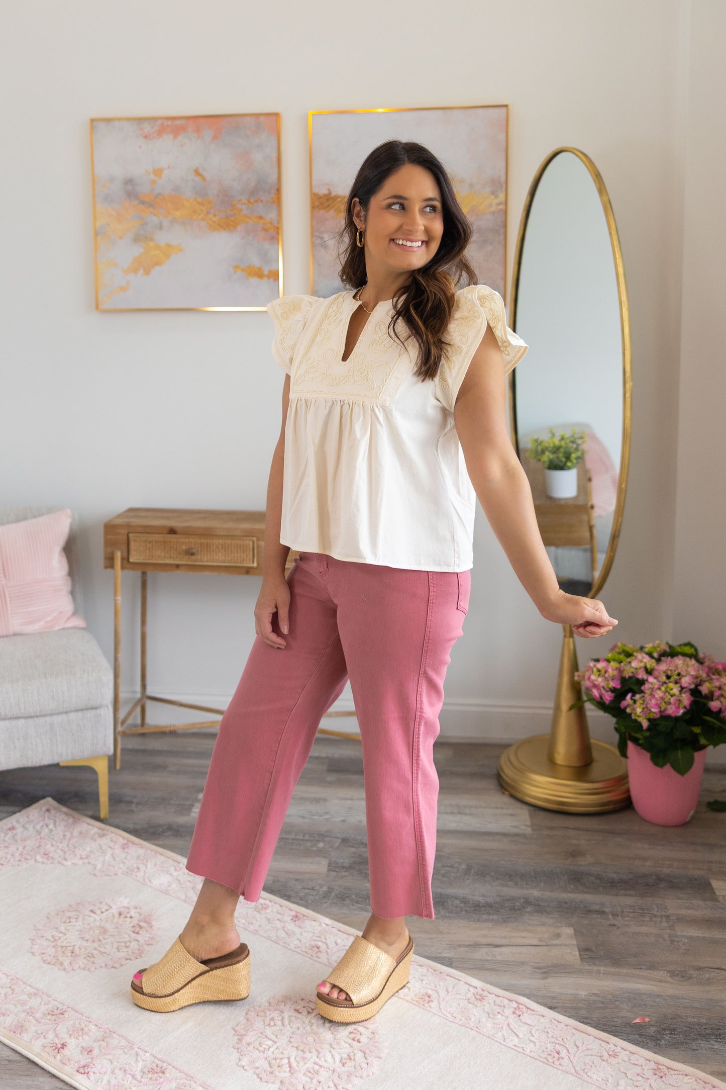 Judy Blue Dreamscape Cropped Pants  **Final Sale**