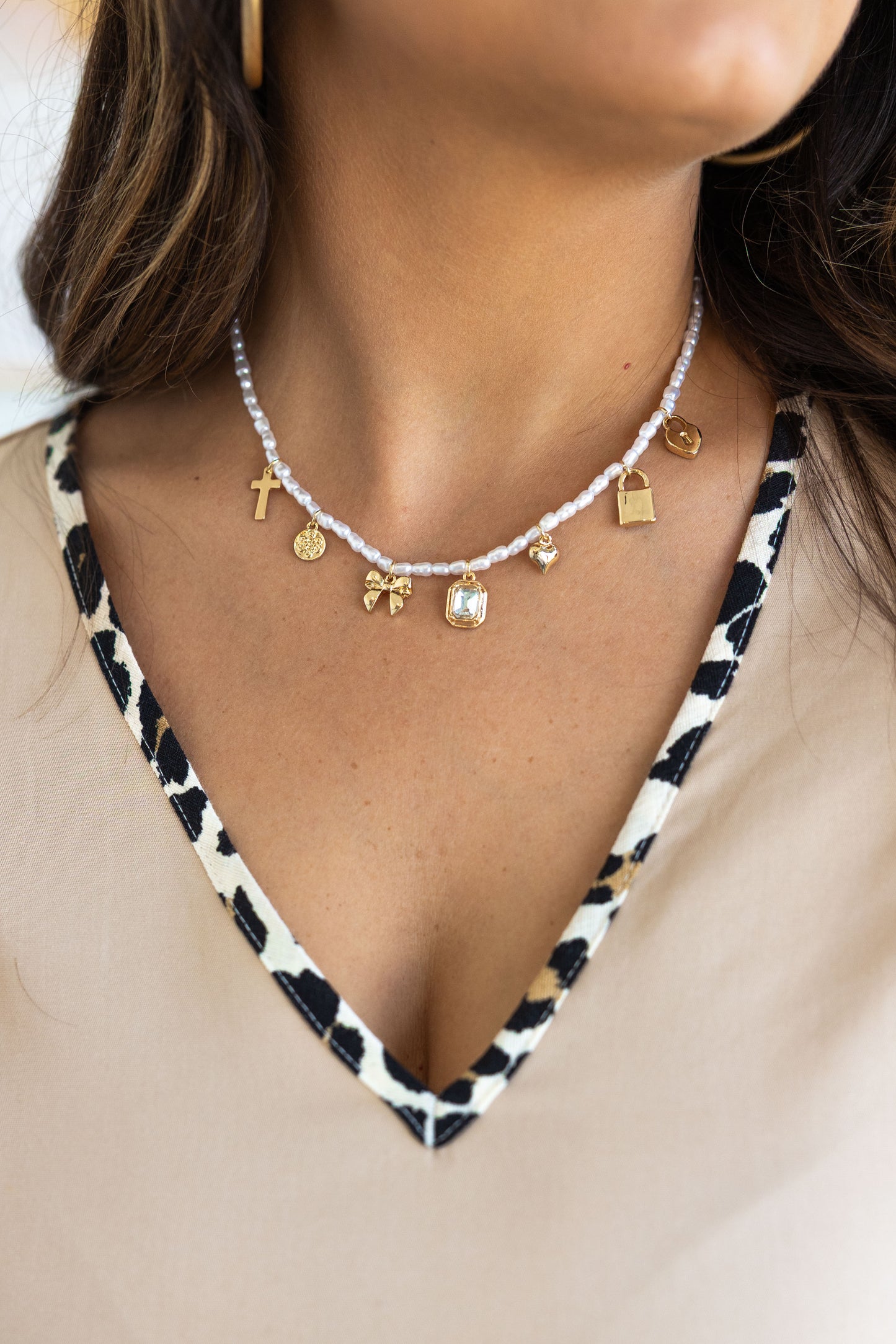Pearl Charm Necklace