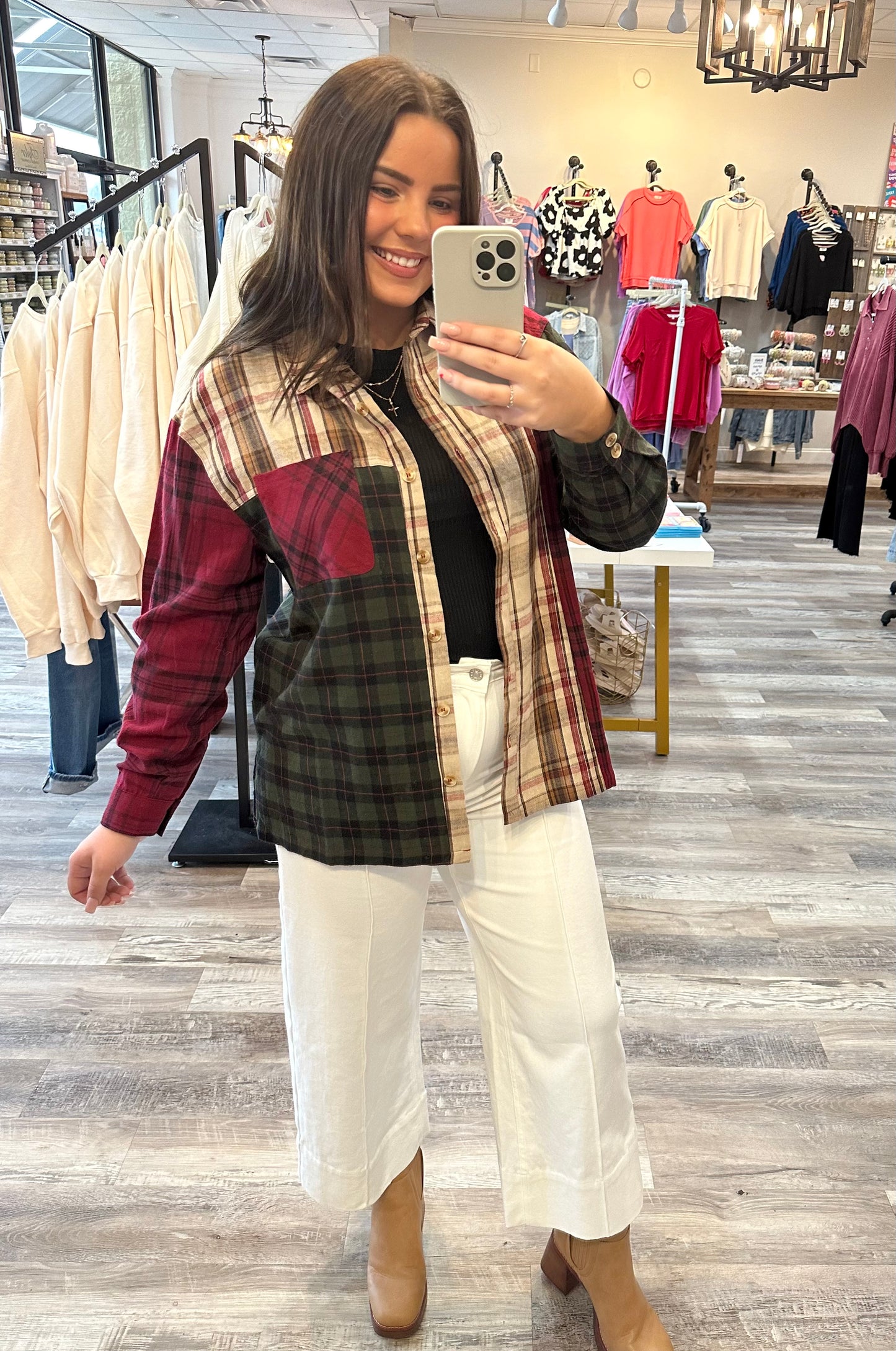 Cabin Vibes Plaid Flannel Shirt **Final Sale**