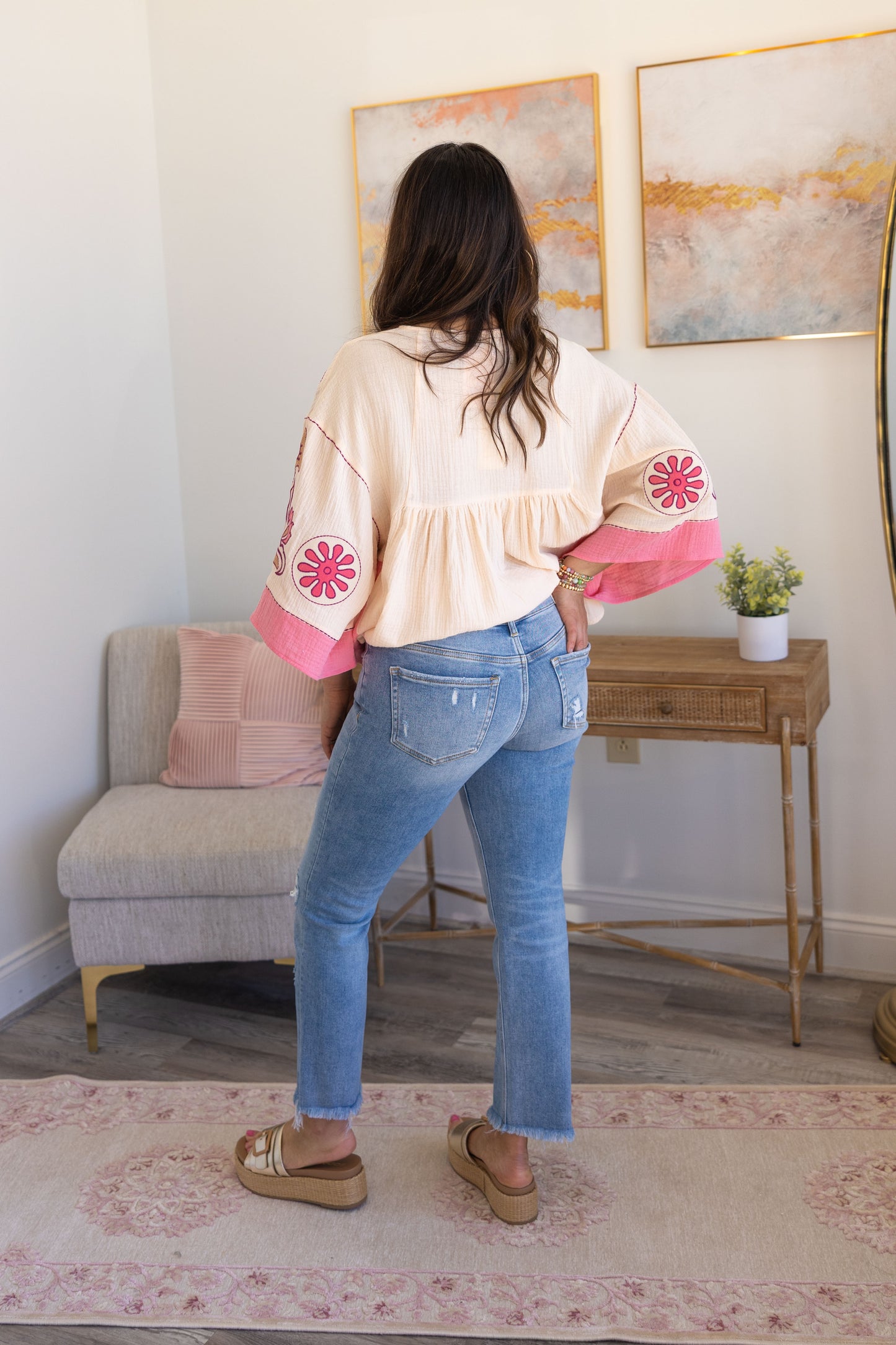 Chic & Destroy Crop Straight Jeans